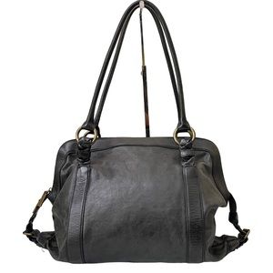 Hobo International Black Leather Tote Shoulder Bag Purse